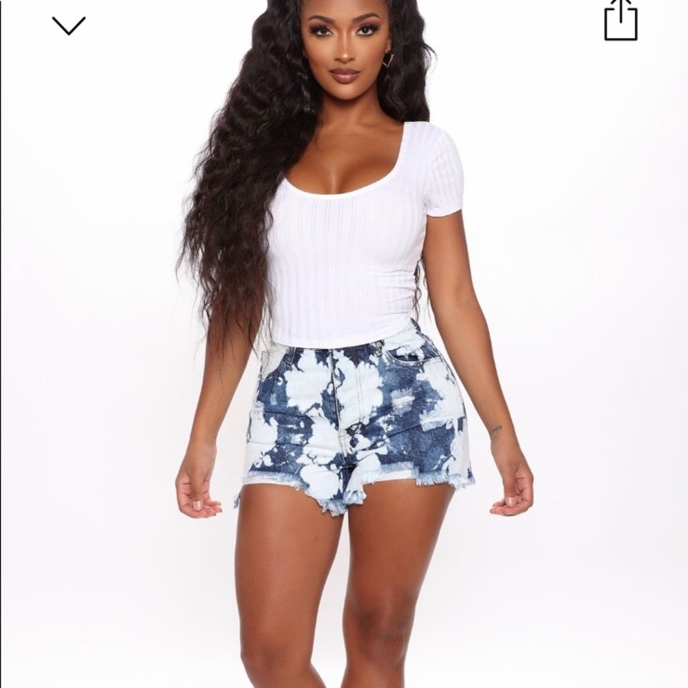 Denim High Waisted Shorts